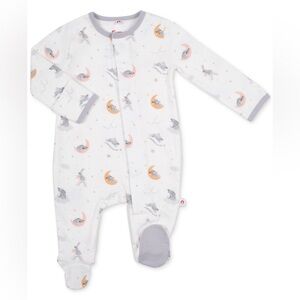 Magnetic Me White and Gray Kids Footie